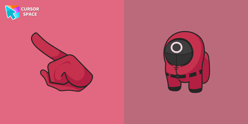 Among Us Squid Game Worker Character cursor cursor pack